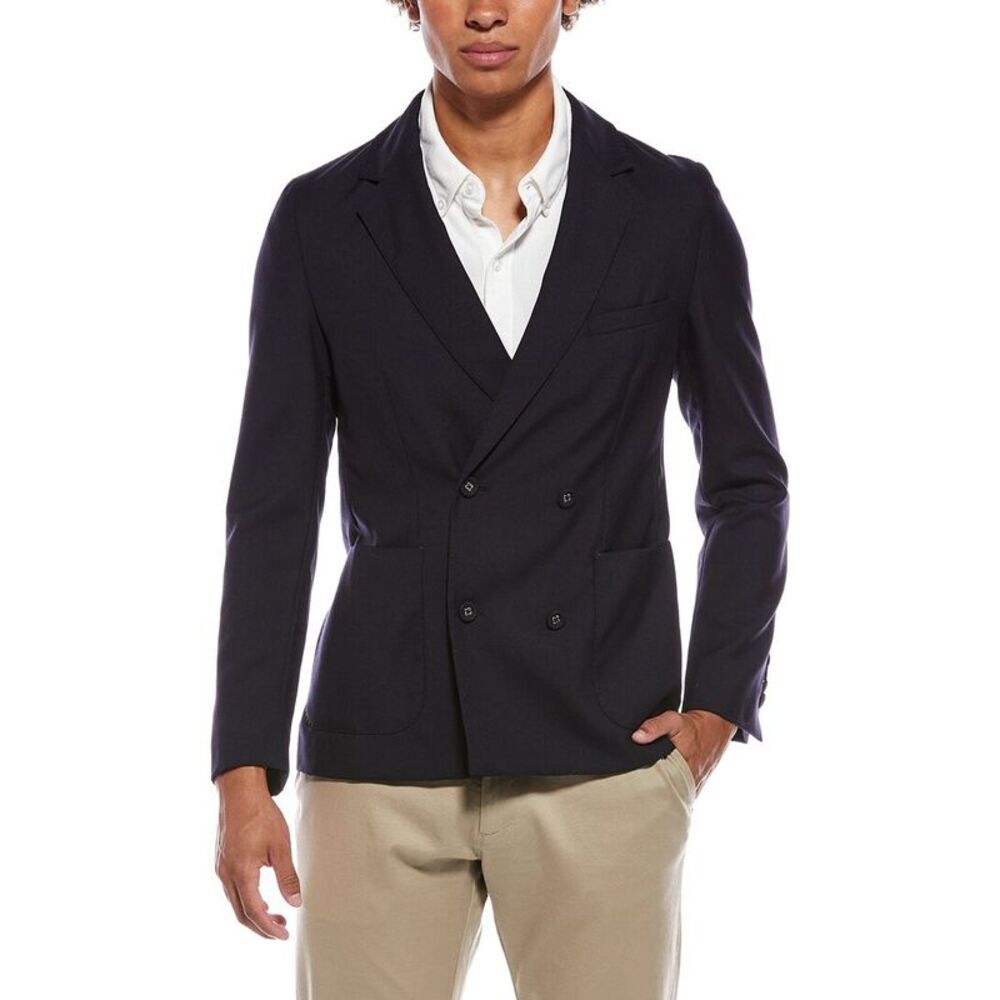 Officine Générale Mens Officine Generale Leon Italian Wool Jacket, Navy